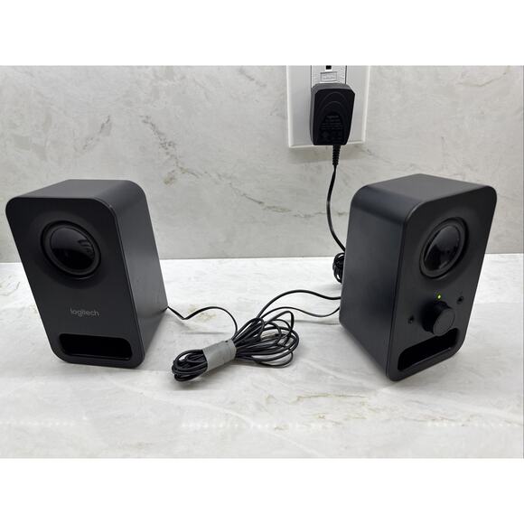 Logitech Black Z150 Multimedia 2.0 Portable Computer Speakers TESTED & WORKING - Picture 3 of 7